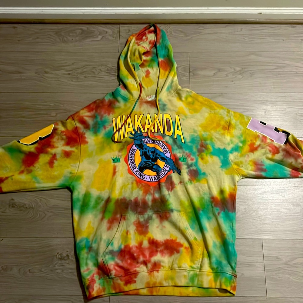 Marvel black panther tie die unisex hoodie